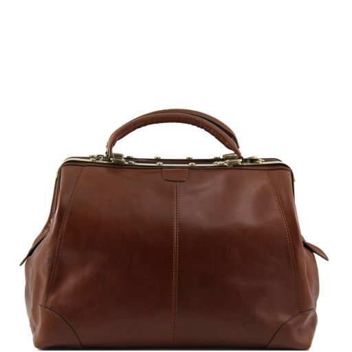 Donatello Doctor Leather bag - Large Size Brown TL140959