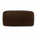 TL KeyLuck Woven Printed Leather Shopping bag Dark Brown TL141573