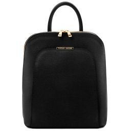 TL Bag Saffiano leather backpack for women Black TL141631