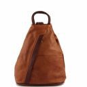 Shangai Leather Backpack Cognac TL90108