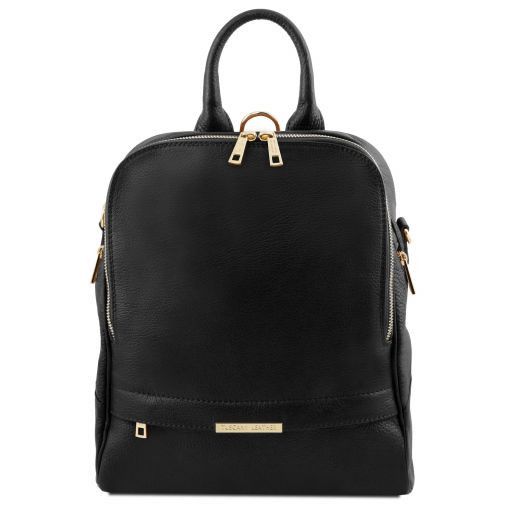 TL Bag Soft Leather Backpack for Women Black TL141376