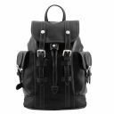 Nara Leather Backpack With Side Pockets Black TL141661