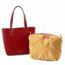 Ilaria Leather bag With Removable Main Inside Compartment Red TL141612