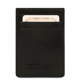 Elégant porte cartes de credit en cuir Noir TL140806