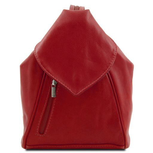 Delhi Leather Backpack Red TL140962