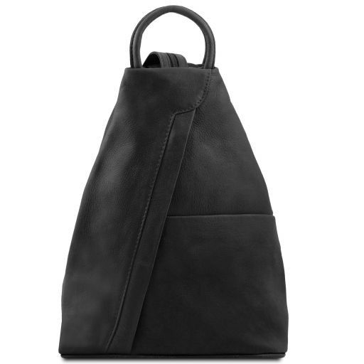Shanghai Soft Leather Backpack Black TL140963