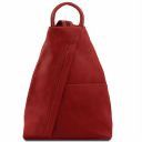 Shanghai Soft Leather Backpack Red TL140963