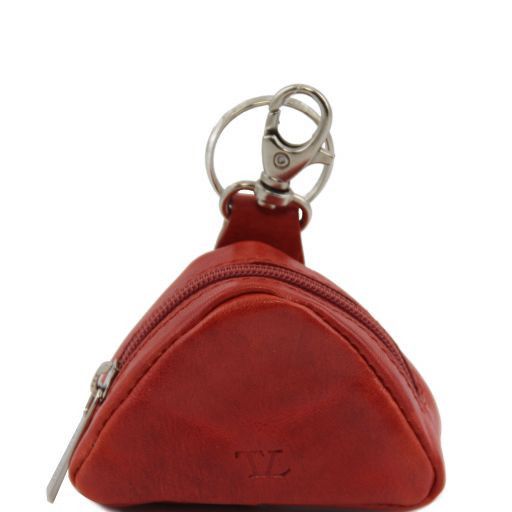 Exclusive Leather Mini bag key Holder Triangle Orange TL141155