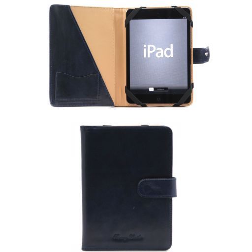 Porta iPad Mini 4 in pelle con bottone Blu TL141171