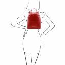 TL Bag Small Leather Backpack for Woman Red TL141614