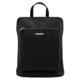 TL Bag Soft Leather Backpack for Women Black TL141682
