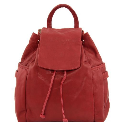 Kathmandu Leather Backpack Red TL141202
