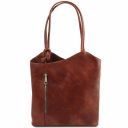 Patty Borsa Donna in Pelle Convertibile a Zaino Marrone TL141497