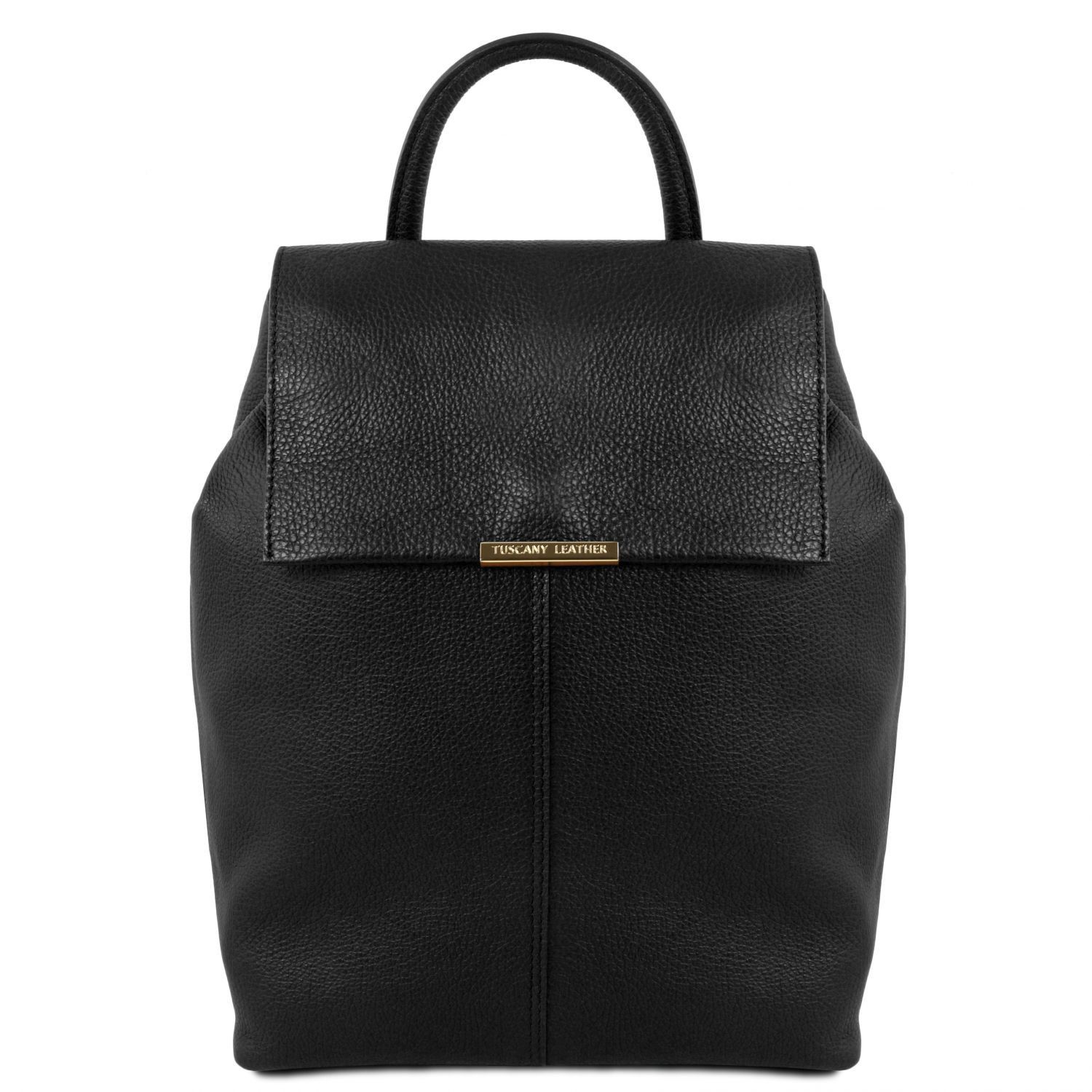 soft leather black backpack