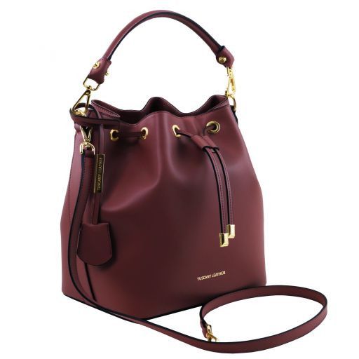 Vittoria Leather Secchiello bag Bordeaux TL141531