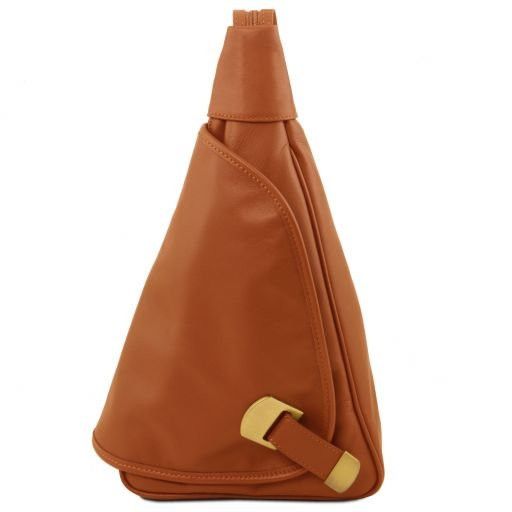 leather backpack cognac