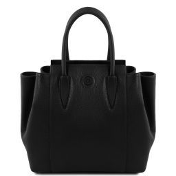 Tulipan Sac à Main en Cuir Noir TL141727