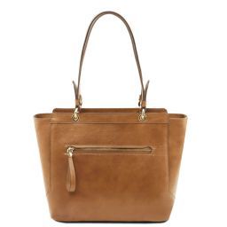TL NeoClassic Bolso shopping en piel con dos asas Marrón topo oscuro TL141231