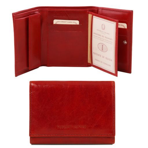 Эксклюзивный кожаный бумажник для женщин Красный TL140790
