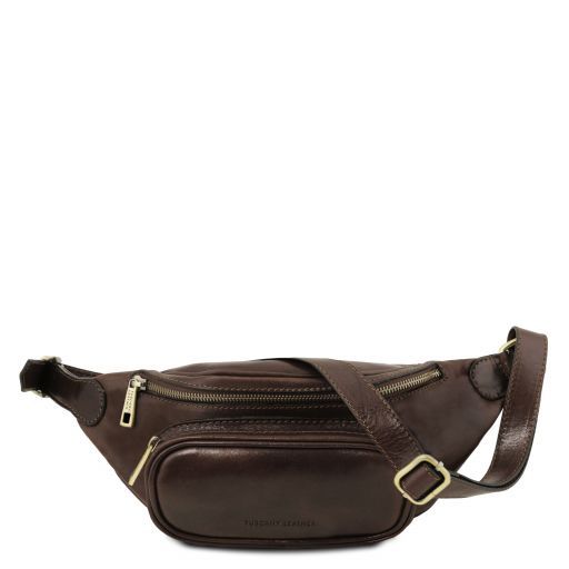 Leather Fanny Pack Dark Brown TL141797