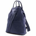 Shanghai Soft Leather Backpack Dark Blue TL140963