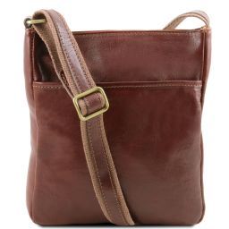 Jason Leather Crossbody Bag Brown TL141300