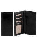 Exclusive Vertical 2 Fold Leather Wallet for men Black TL140777