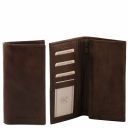 Exclusive Vertical 2 Fold Leather Wallet for men Dark Brown TL140777