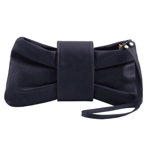 Priscilla Clutch aus Leder Dunkelblau TL141801