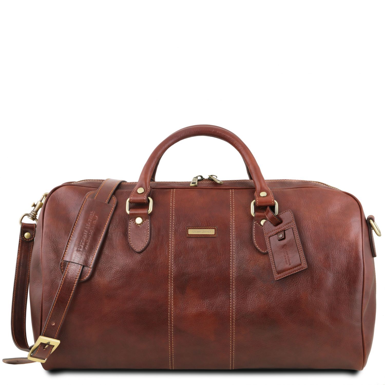 peanuts Price cut Establish Lisbona Travel Leather Duffle bag - Large Size Brown TL141657