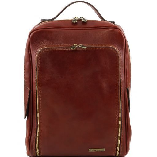 Bangkok Leather Laptop Backpack Brown TL141289
