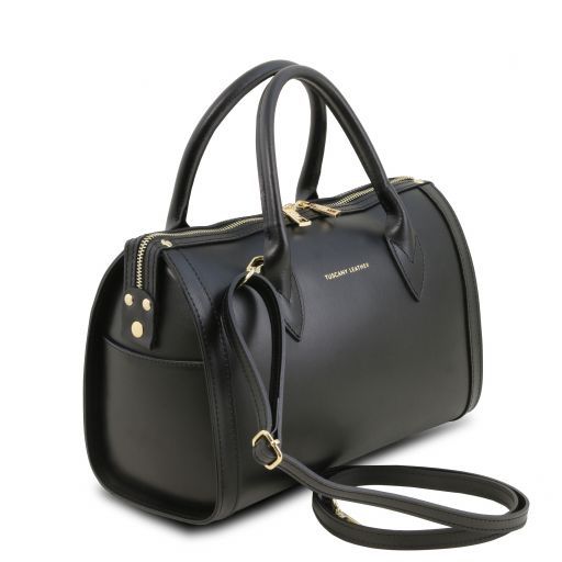 Elena Leather duffle bag Black TL141829