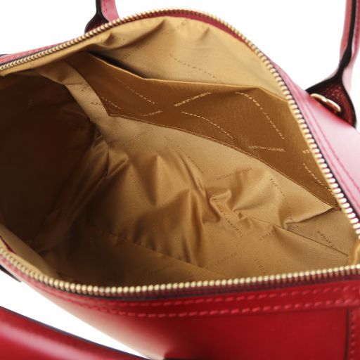 cognac leather duffle bag