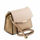 Andromeda Leather Handbag With Chain Strap Champagne TL141807