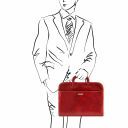Sorrento Dokumenten - Tasche aus Leder Rot TL141022