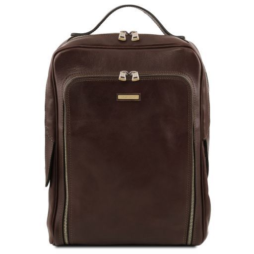Bangkok Leather Laptop Backpack Dark Brown TL141793