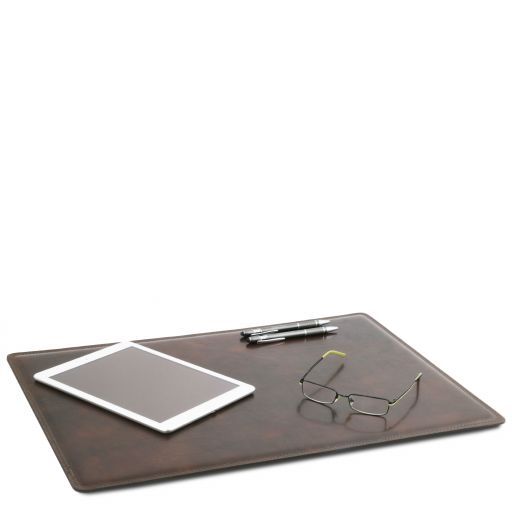 Leather Desk Pad Dark Brown TL141892