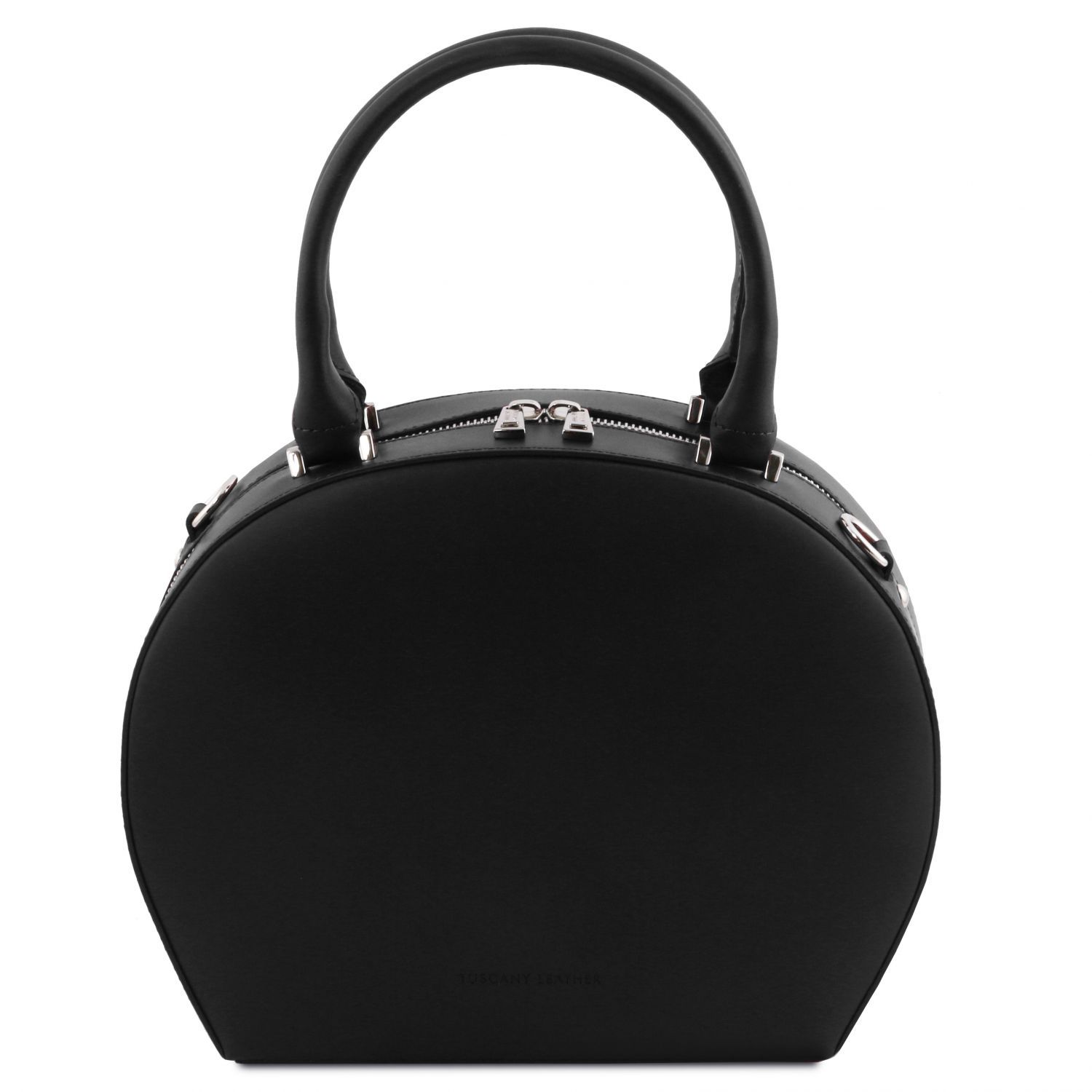 round black handbag