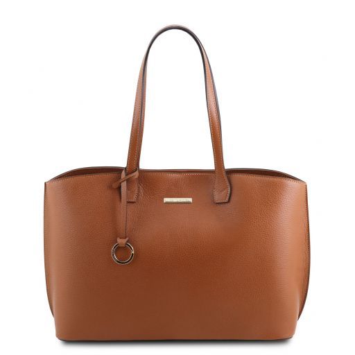 TL Bag Leather Shopping bag Cognac TL141828