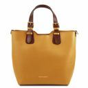 TL Bag Shopping Tasche aus Saffiano Leder Senf TL141696