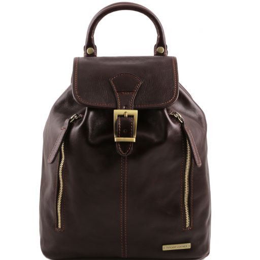 Jakarta Leather Backpack Dark Brown TL141341