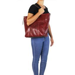 Annie Borsa shopping TL SMART in pelle effetto invecchiato Cannella TL141552