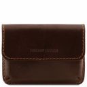 Exclusive Leather Business Cards Holder Dark Brown TL141378
