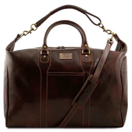 Amsterdam Travel Leather Weekender bag Dark Brown TL1049
