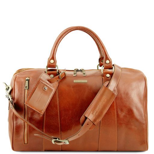 TL Voyager Travel Leather Duffle bag - Small Size Honey TL141216