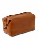 Smarty Leather Toiletry bag - Large Size Honey TL141219