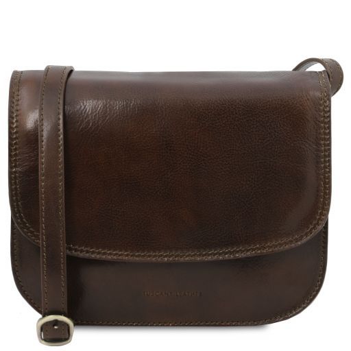 Greta Женская кожаная сумка Темно-коричневый TL141958