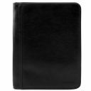 Luigi XIV Leather Document Case With zip Closure Black TL141287