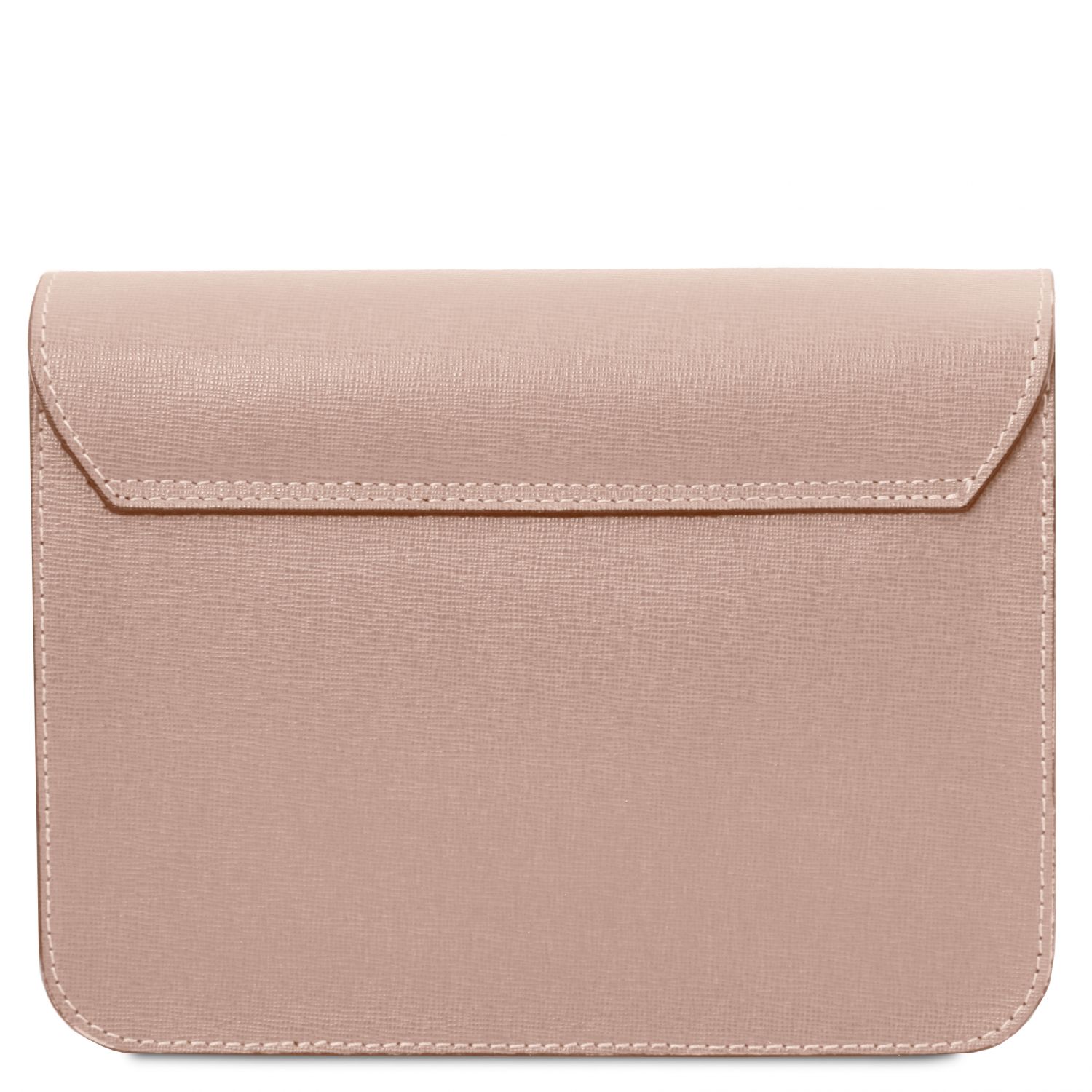 TL Bag Saffiano Leather Clutch With Chain Strap Nude TL141954
