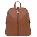 TL Bag Soft Leather Backpack for Women Cognac TL141982